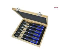 Faithfull 6 Piece Wood Chisel Set 6 10 13 19 25 32mm Anti Slip Soft Grip Handle