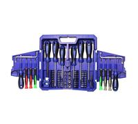 Faithfull 63 Piece Screwdriver & Bit Set with Case CRV Magnetic FAISDSET63
