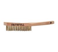 Faithfull Wire Scratch Brush 680/B4 FAI680B4 – Brass – 4 Rows