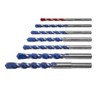 Faithfull FAIMCD10120 Tungsten Carbide Tipped Contruction Drill Bits 7 Piece Set 4 - 12mm. For Brick, Tile, Concrete, Metal, Alum, Wood and Plastic