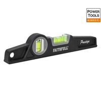 Faithfull Scaffold Level FAISLHD250 Prestige Professional Aluminium Magnetic 250 mm Black