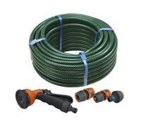 Faithfull PVC Reinforced Hose 15m Fittings and Spray Gun