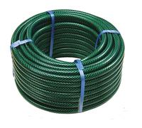 Faithfull 30M (98ft) Reinforced Hose Kit - Heavy-Duty PVC Garden Hose Pipe with 3 Fittings & Multipattern Spray Gun