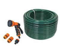 Faithfull 710391665024606 Pvc Garden Hose 50M With Fittings & Spray Gun