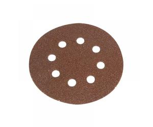 Faithfull 711530 Hook & Loop Sanding Disc Did3 Holed 125Mm Medium Fine (Pack 5)