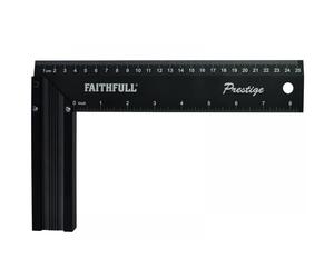 Faithfull 718L25 Prestige Try Square Black Aluminium 250Mm (10In)
