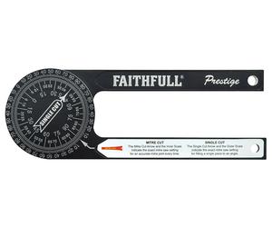 Faithfull 755001 Prestige Mitre Saw Protractor Black Aluminium