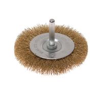 Faithfull 75mm Brass Wire Brush For Power Tools