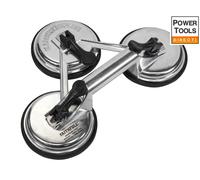 Faithfull Suction Lifter FAISUCPAD3P Pro - Triple Pad Aluminium, 120mm Pads, 150kg Capacity