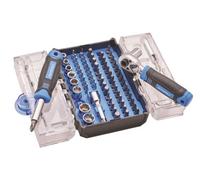 Faithfull 78 Piece Magnetic Screwdriver Bit & Socket Set Bike Tools Xms25Sdset78