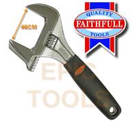 FAITHFULL 8" 200mm Adjustable 46mm Reversible Wrench / Pipe Spanner, FAIAS200W46