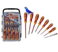Faithfull FAISDVDESET8 VDE Screwdriver Soft-Grip Set of 8 (Case)
