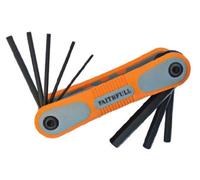 Faithfull 8-Piece Folding Hexagon Key Set - Metric Sizes 1.5mm To 8mm