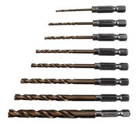 Faithfull FAIQCSET8 Quick Change Impact Drill Bit Set 8 Piece