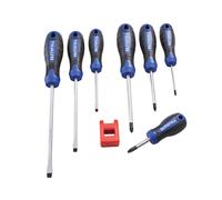 Faithfull Soft Grip Screwdriver Set SL/PH/PZ Pack of 8