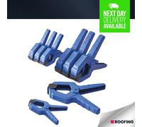 Faithfull 8 Piece Spring Clamp Set: 4 x 50mm 4 x 75mm Clamping Force: 12kg & 15kg