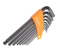 Faithfull FAIHKS9MLB Ball End Hexagon Key Long Arm Set of 9 Metric (1.5-10mm)