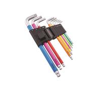 Faithfull FAIHKS9C 9 Piece Multi Colour Ball End Hexagon Key Set 1.5-10mm hex