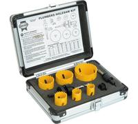 Faithfull 9 Piece Plumbers HSS Bi Metal Hole Saw Set