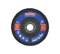 Faithfull Abrasive Jumbo Flap Disc Multi Colour (100mm Medium)