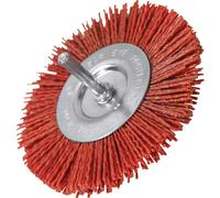 Faithfull Abrasive Nylon Bristle Wheel Brush FAIWBN100C 100 x 6mm Flat with 6mm Shank