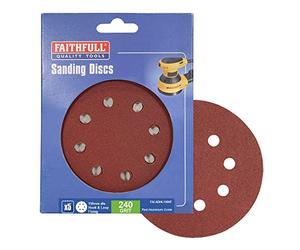 Faithfull ADHL150VF 240-Grit Hook and Loop DID2 Sanding Disc