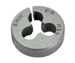 Faithfull Adr8293 Hss Straight Flute Split Die M5 X 0.8,, 13/16In Od Faihssdm5