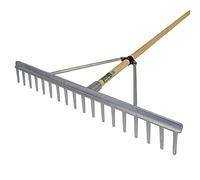 Faithfull Aluminium Landscape Rake – 680mm Head, 19 Teeth – 1.8m (72in) Handle