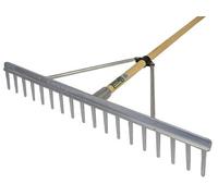 Faithfull Aluminium Landscape Rake Wooden Handle Fsc 100% Faialrfsc