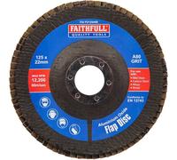 Faithfull Aluminium Oxide Flap Disc 125 X 22Mm 80 Grit