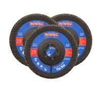 Faithfull Aluminium Oxide Flap Disc 125 X 22mm 120 Grit (3 Pack) Faifd12512A3