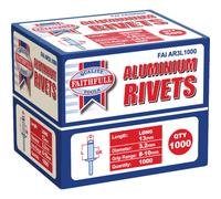 Faithfull Aluminium Pop Rivets 3.2mm 13mm Pack of 1000
