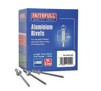 Faithfull Aluminium Rivets (1000) 3MM Short, FAIAR3S1000