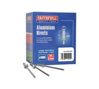 Faithfull Aluminium Rivets 3mm / 5mm | Short/Medium/Long | 500pk/1000pk