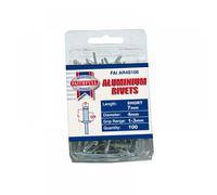 Faithfull Aluminium Rivets 4 X 7Mm Short Pre-Pack Of 100