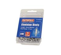Faithfull Aluminium Rivets Multi Colour (3mm Medium (Pack Of 100))