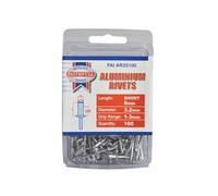 Faithfull Aluminium Rivets Multi Colour (3mm Short (Pack Of 100))