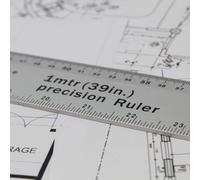 Faithfull Aluminium Rule 1 Metre 39 Inch - Aluminium Marking Measurin