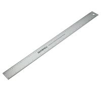 Faithfull Aluminium Rule 600mm (24 Inch) - Aluminium Marking & Measuring Ruler with Dual Metric & Imperial Graduations, Conversion Chart & Hanging Hole