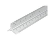 Faithfull Aluminium Triangle Scale Rule 300mm Multi Colour (One Size)