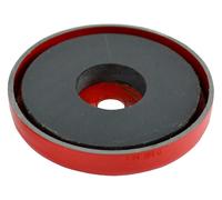 Faithfull Shallow Magnet AMP0658 – 70 x 6.35 mm, 15 kg Holding Power (Red)