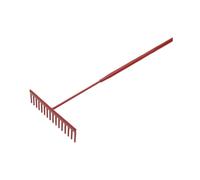 Faithfull Asphalt Rake 16 Flat Teeth - Tubular Steel Shaft