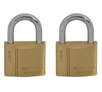 Faithfull Bc04 Brass Padlock Keyed Alike 2 X 40mm Faiplb40Ka