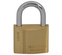 Faithfull Padlocks FAIPLB50 - 50mm Brass Standard - Set of 6