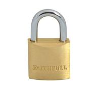 Faithfull Bc7525 Brass Padlock 25mm 3 Keys Faiplb25