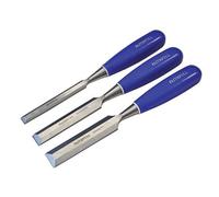 Faithfull Bevel Edge Chisel Blue Grip Multi Colour (12,19 & 25mm)