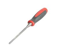Faithfull Bevel Edge Chisel Red Soft Grip 6mm (1/4In) Multi Colour (6mm (1/4In))