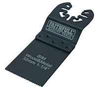 Faithfull FAIMFWM32B Flush Cut Wood-Metal Blade 32mm Bi-M Pack of 5