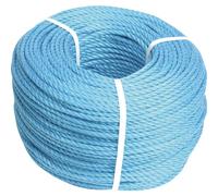 Faithfull FAIRB220100 Blue Poly Rope Coil 10mm Dia x 220M, Max Load 160kg, Breaking Strain 1200kg