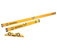 Faithfull 3 Piece Level Set (120cm, 60cm and 24cm Torpedo) - XMS23LEVSET3